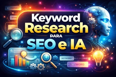 Imagen sobre keyword research para SEO y IA mostrando análisis de palabras clave, intención de búsqueda y estrategia de posicionamiento en buscadores y motores generativos.
